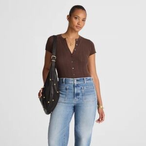 NWT Madewell Lilla Cotton Blend Short Sleeve Cardigan Small